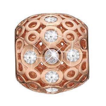 Christina Magic rosaforgyldt ring af små cirkler med hvide topaz, model 630-R76 købes hos Guldsmykket.dk her